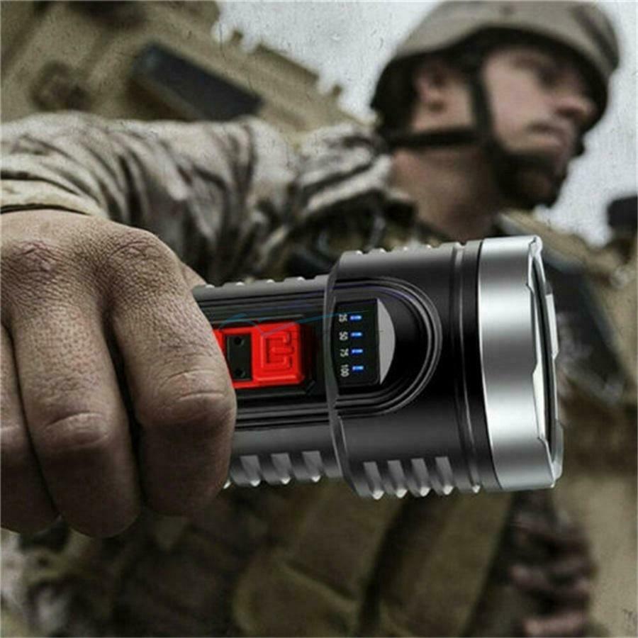 Waterproof 4 Lighting Modes Indication Flashlight With Micro USB Charging Cable