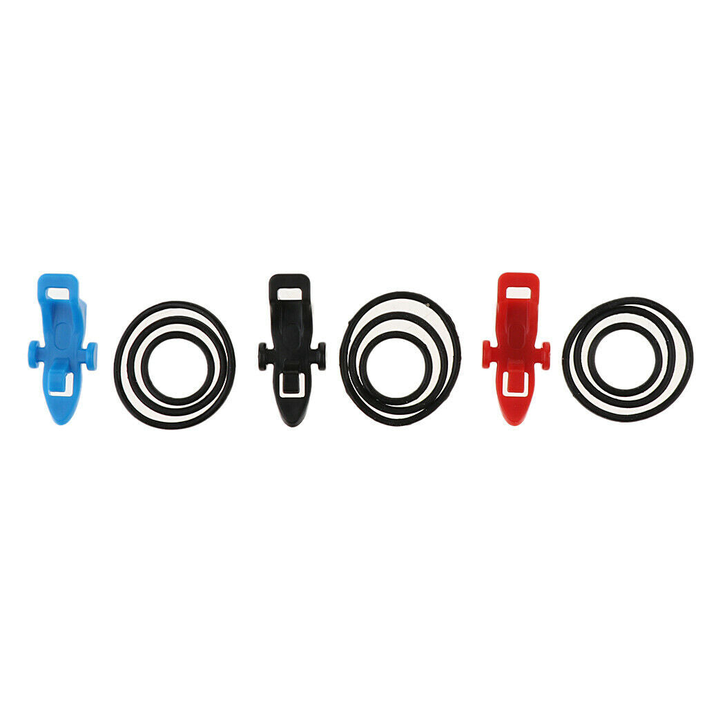 3x FISHING ROD POLE HOOK KEEPER HOLDER WITH RUBBER RINGS ADJUSTABLE