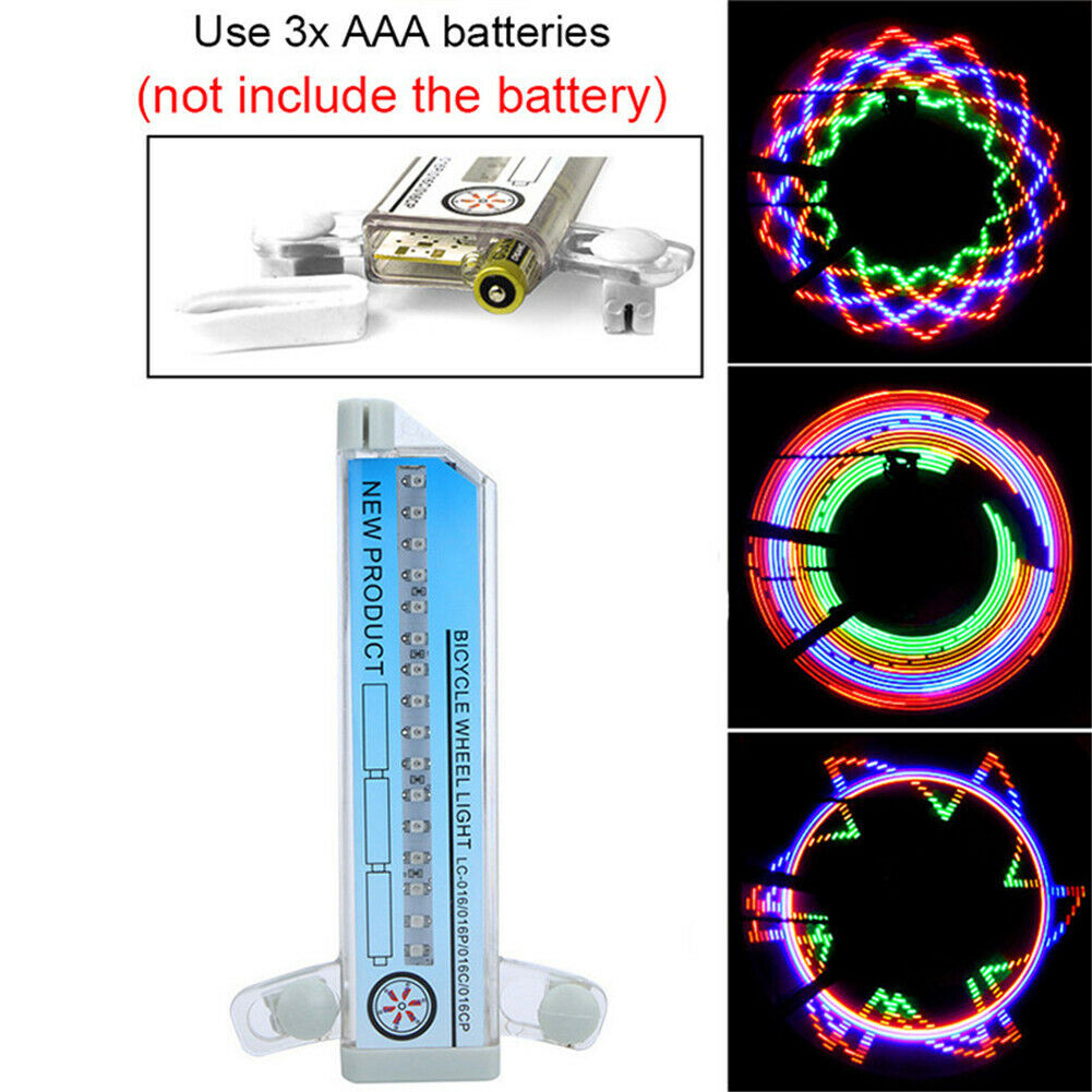 32 Patterns Bike Light Double Display Bicycle Spoke Light Riding Warning Lights