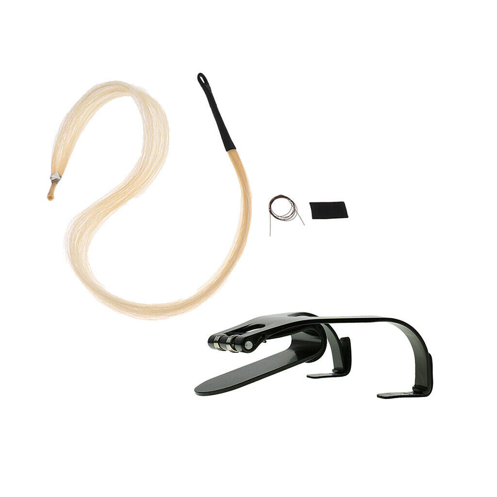 Mongolian Horse Hair Tail Erhu Bow Hair + Erhu Support Erhu Belt Support