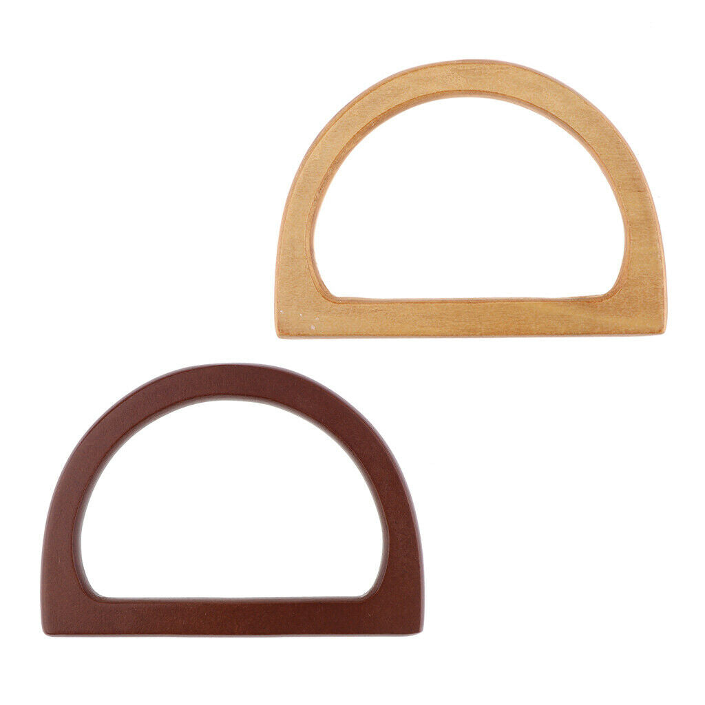 2x Fashion Solid Wood Bag Handle Replacement Handbag Frame Purse Bag Making