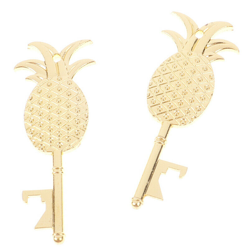 2PCS Creative Glod Bottle Opener Pineapple Beer Personalized Kitchen Tool.l8