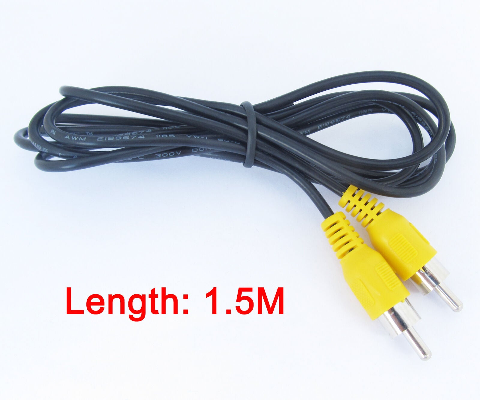 10pcs 1.5M 5ft Composite Video Cable RCA Male to Male Cable Yellow