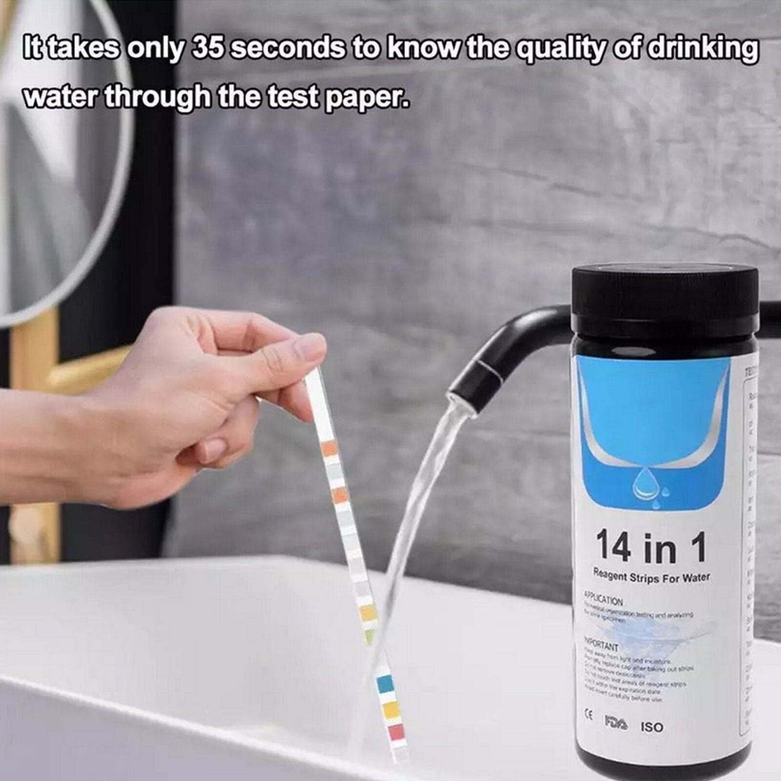 14 In 1 Water Test Strips Kit,Home Drinking Water & Poole Well & Tap Quality