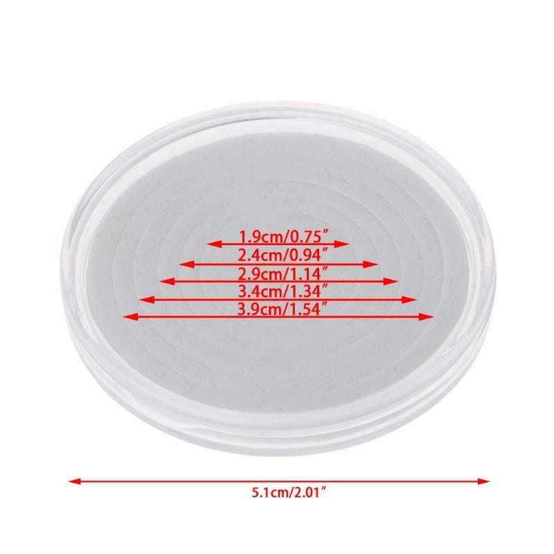 Plastic Coin Storage Cases Capsules Holder 46mm Clear Container Display Box