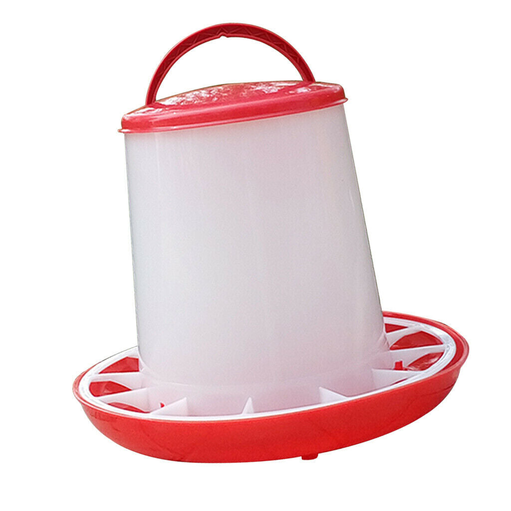 Plastic Chick Feeder Domestic Fowl Poultry Feeding Supplies 1.5kg with Lid