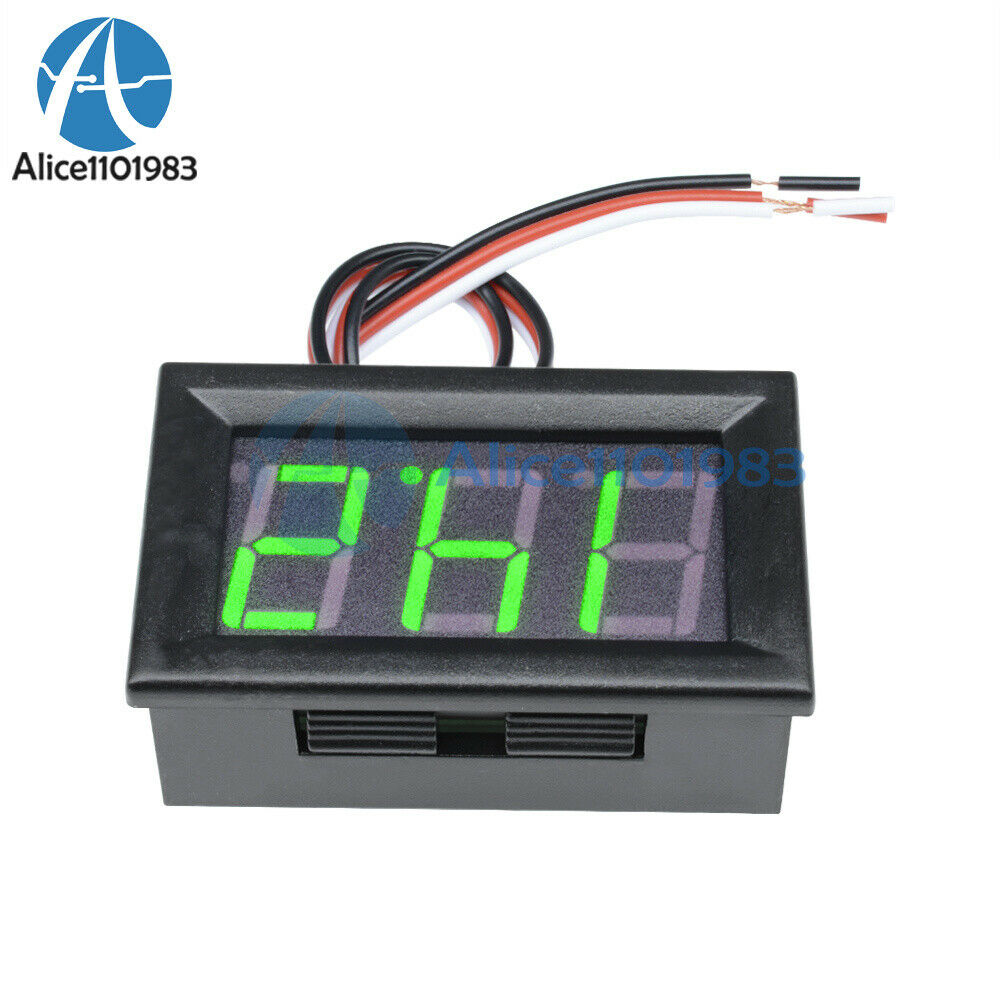 0.56" DC 4.7-30V LED Green Digital Voltmeter Panel Accurate Meter 3-Wire Display