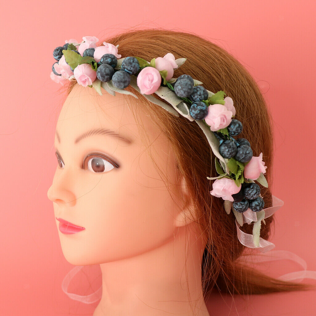 Hair Ornament Headband Artificial Flower Charming Hair Accessory for Bride And