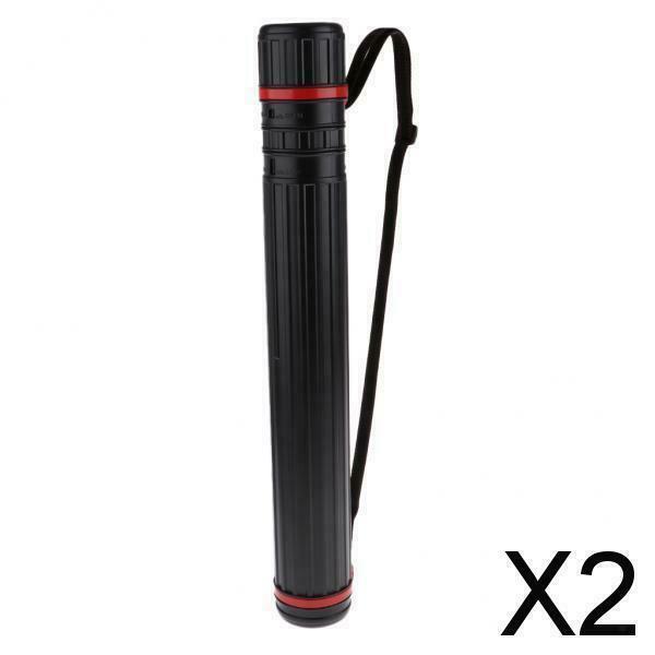 2X Artist Plastic Drawing Picture Storage Tube Poster Scroll Holder 80 x 650mm