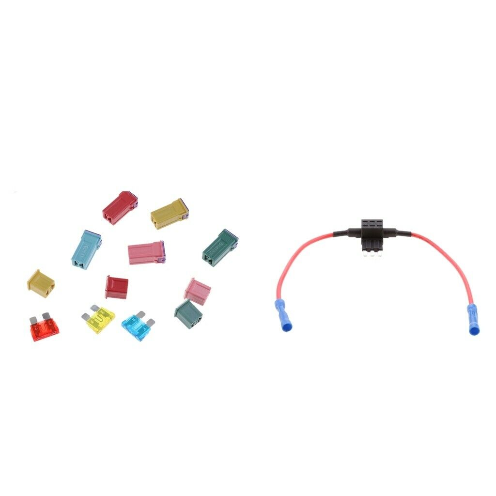 27 Pieces Mini Blade Fuse Assortment Kits for Car Truck & Fuse Holder Wire