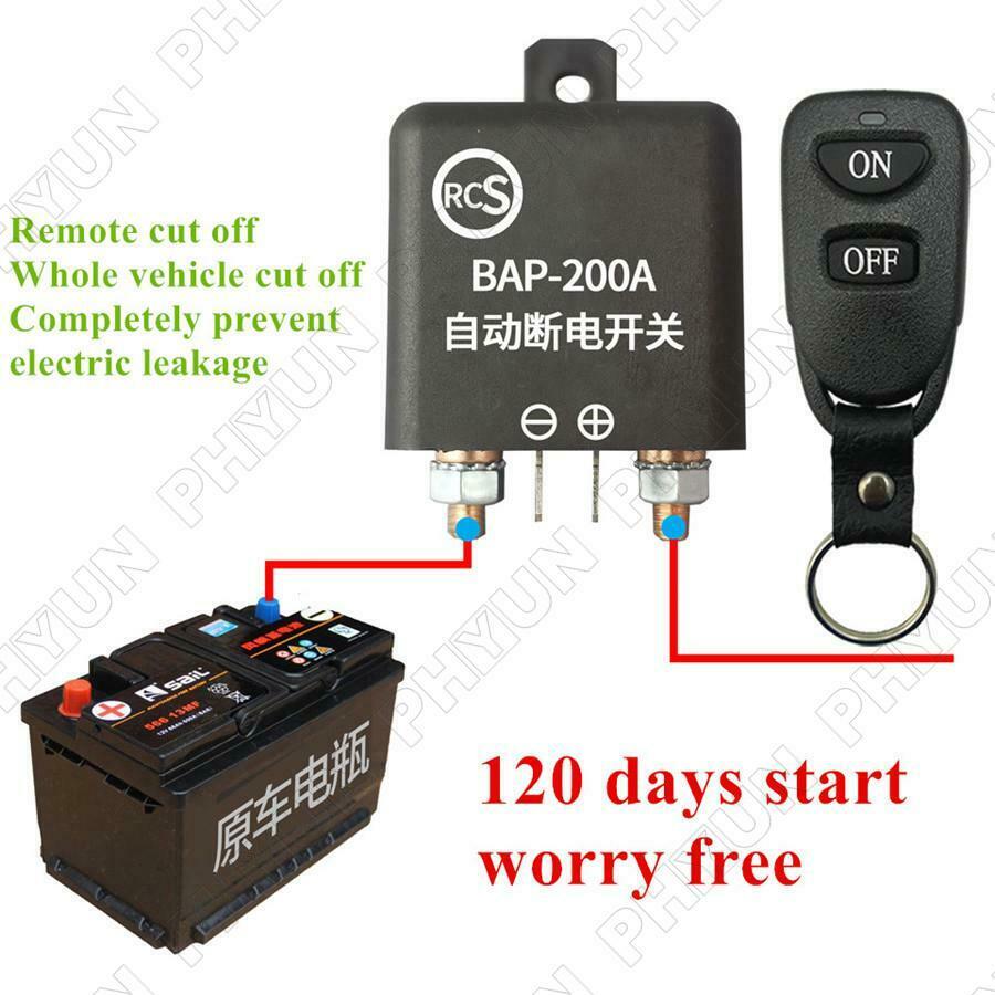 12V Car SUV Battery Disconnect Cut Off Isolator Master Switches + Remote Control