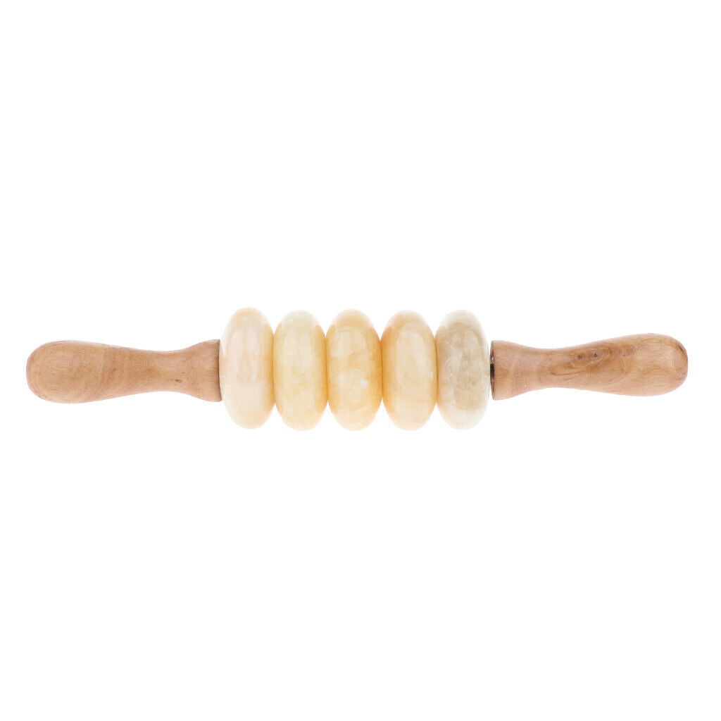 Jade Roller Massage Stick Wheel Handheld Full Body Release Myofascial Tool