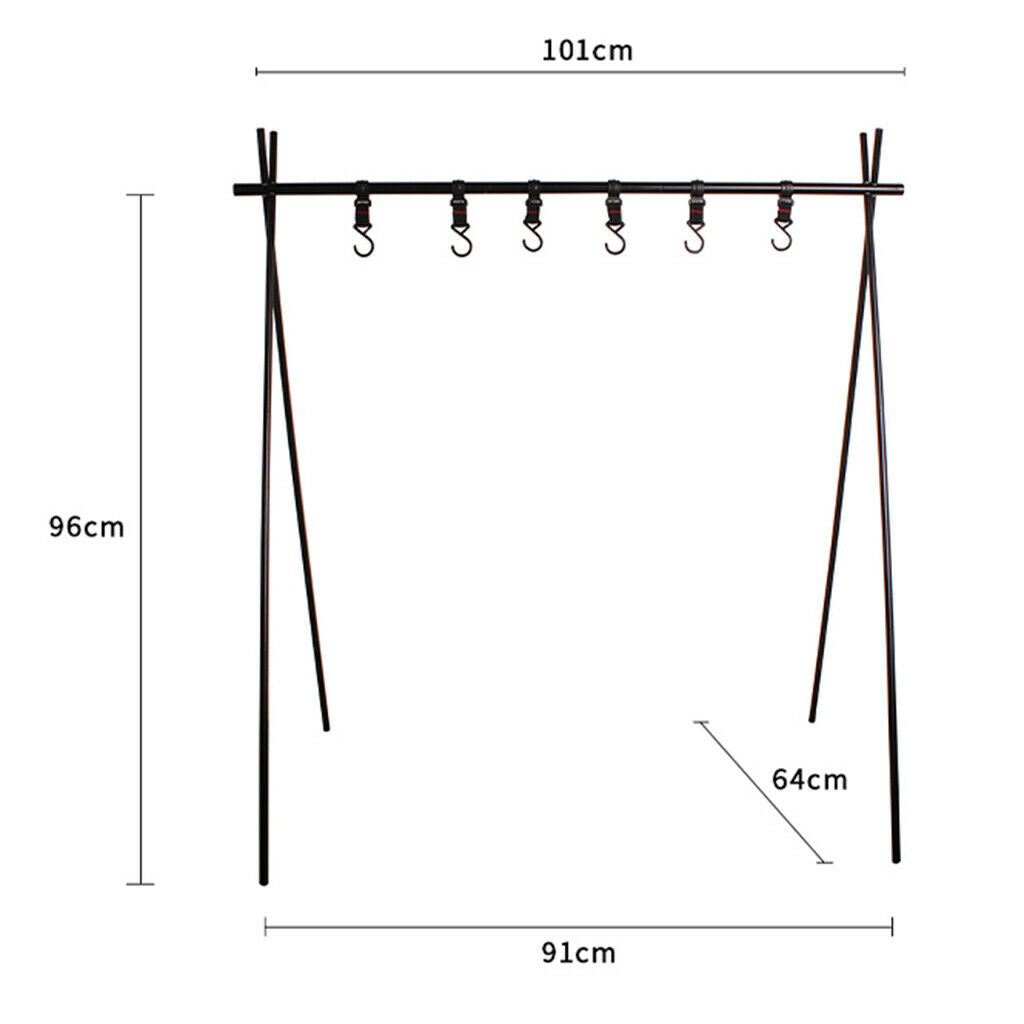 Triangle Hanging Rack Aluminum Alloy Outdoor Camping Travel Shelf Clothes Hanger