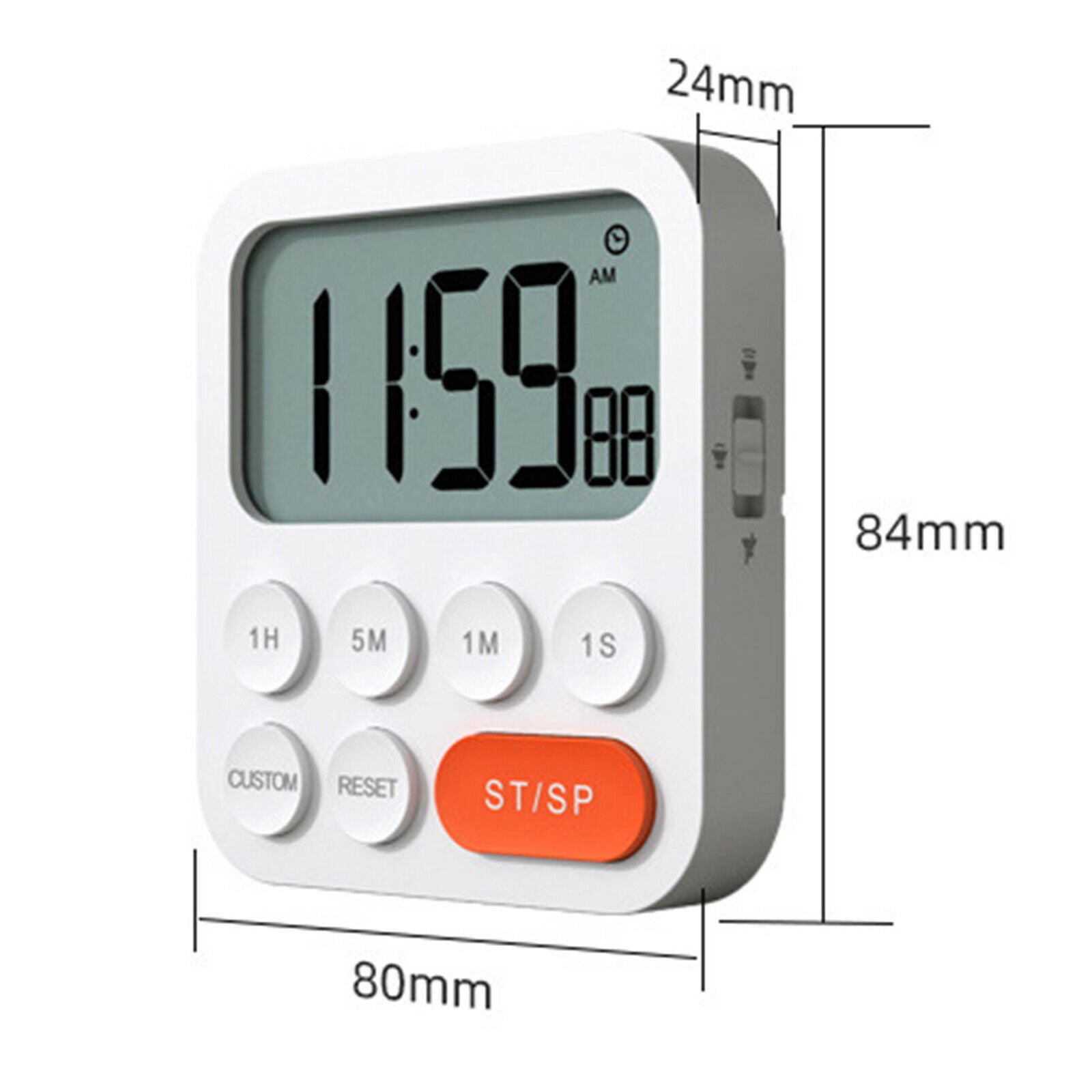 Display Digital Kitchen Timer Egg Cooking Gym Countertop Clock Time Counting