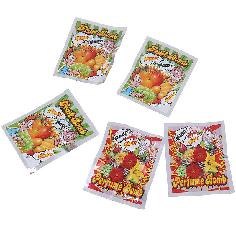 5pcs Funny Fart Bomb Bags flower Bomb Smelly Gags Practical Jokes Fool .DD