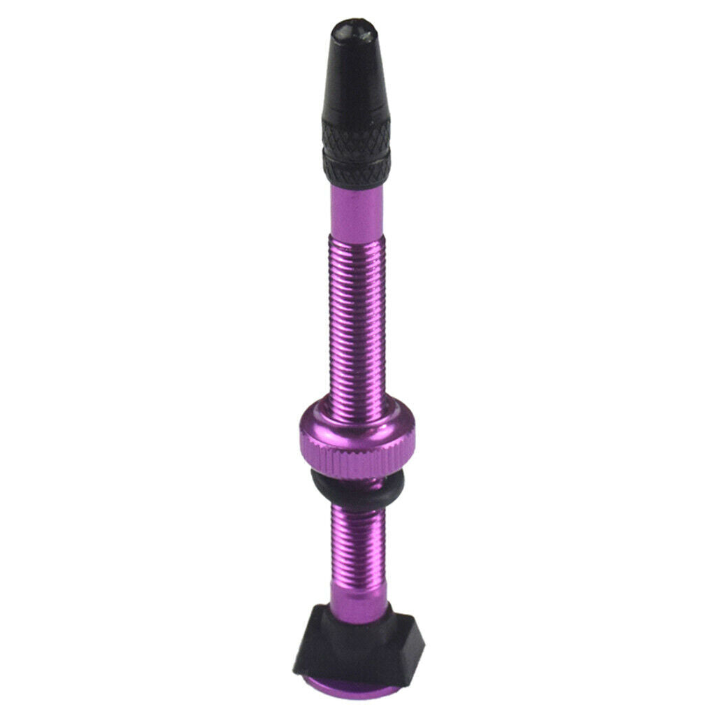 60mm New Purple Road Bike Tubeless Tires Presta Valves Core Vacuum-Nozzle