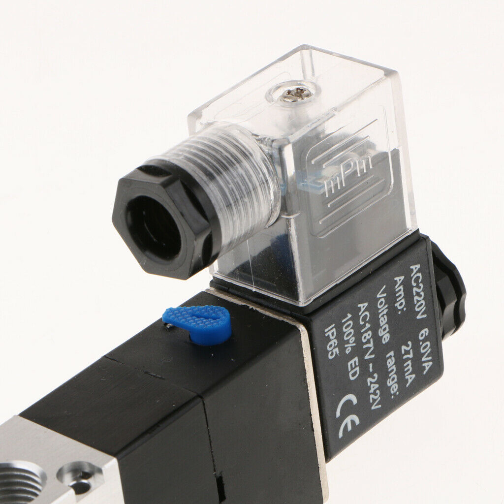 DC 220V Pneumatic Double Coil Double Coil Solenoid Air Valves 5 Port 3 Position