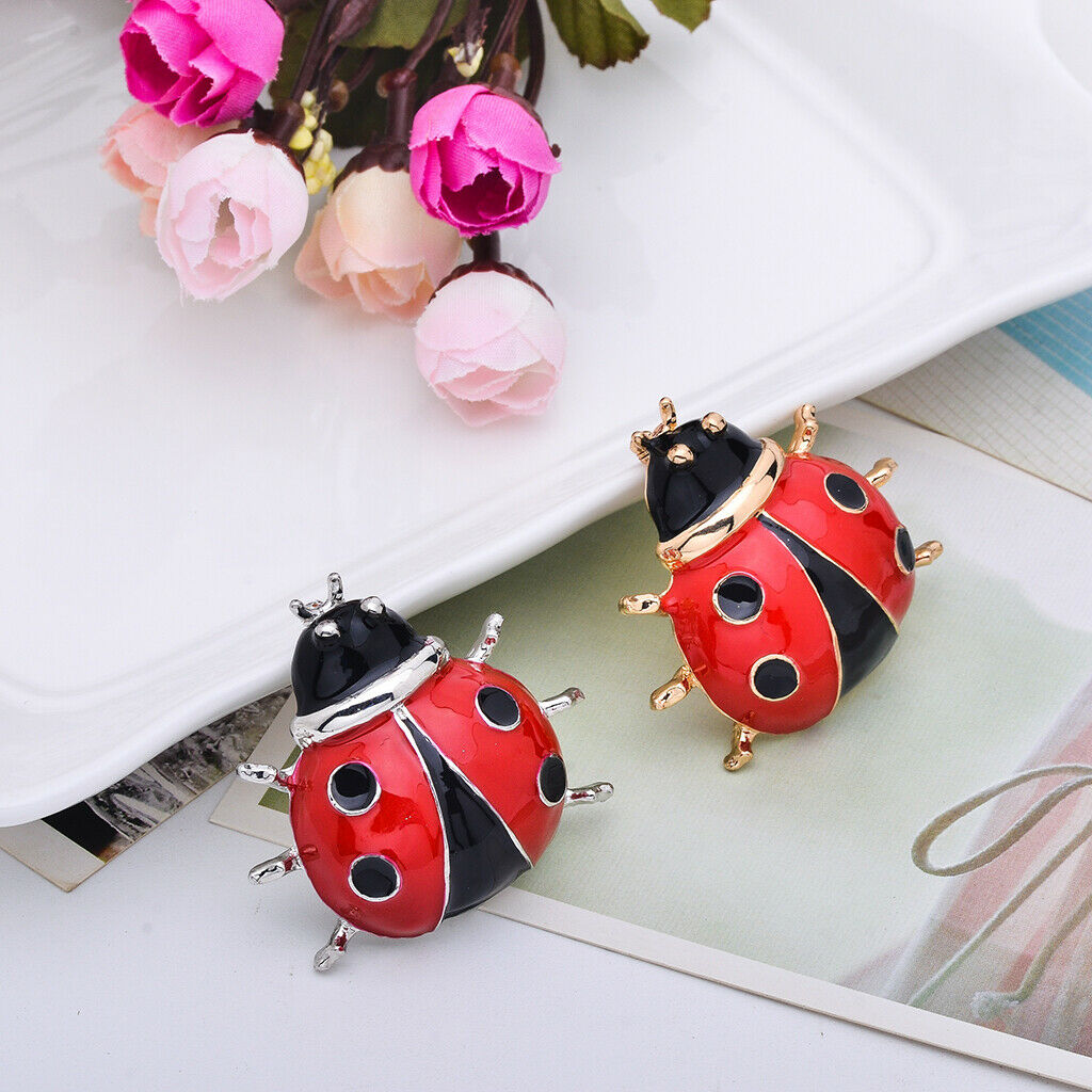 Cute Lady Bird Beetle Brooch Pin Womens/Men/Children Unisex Fashion Jewelry