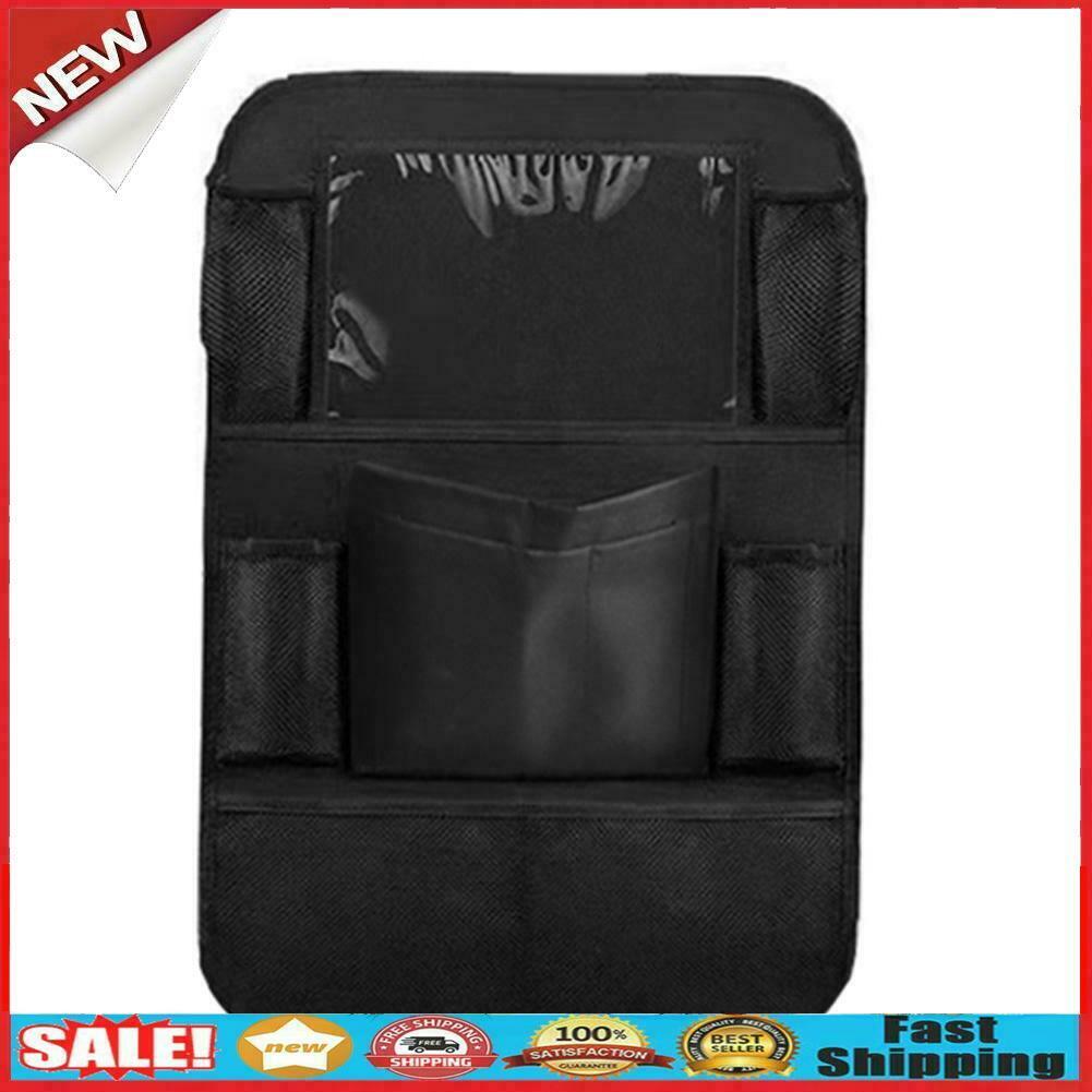 Car Backseat Organizer Storage Bag Multi Pocket Seat Back Travel Hanging Pouch @