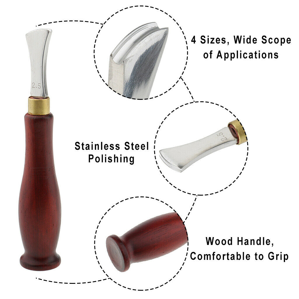 4pcs/set Leather Edge Creaser Edge Press Line Leather Craft Tools Accessorie