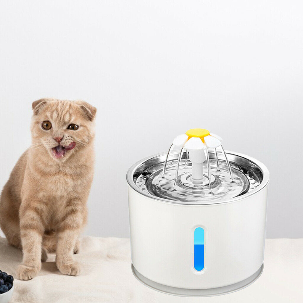 Quiet Cat Water Fountain Pets Small Dog Auto Water Waterfall Drinking Bowl
