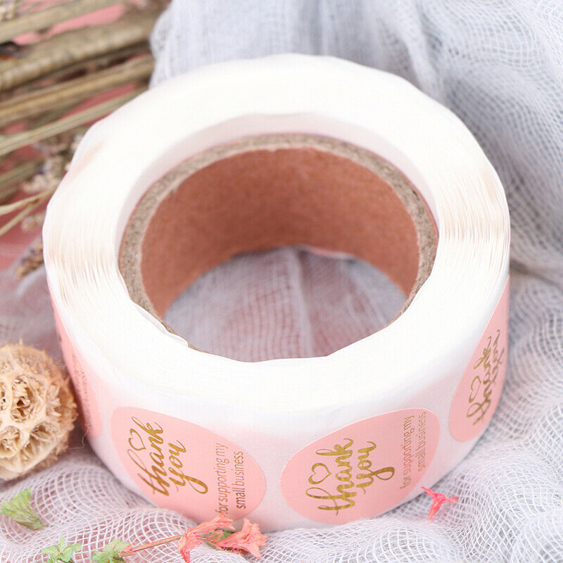 500 Pcs/Roll Thank You For Supporting My Small Business 1 Inch Gift Stickers Tt