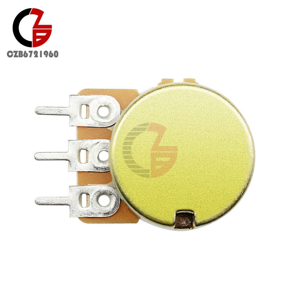 10PCS B100K OHM Linear Taper Rotary Potentiometer WH148 15MM Shaft 3 Pins