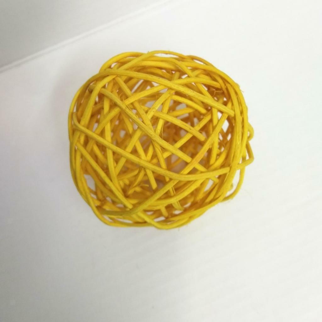 10pcs 5cm Rattan Wicker Balls Christmas Wedding Table Florist Decor Yellow