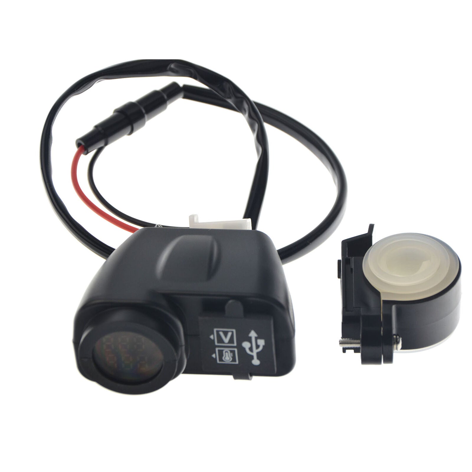 2.1A Dual USB Charger Socket Adapter Power Outlet fr 12V 24V Motorcycle Car