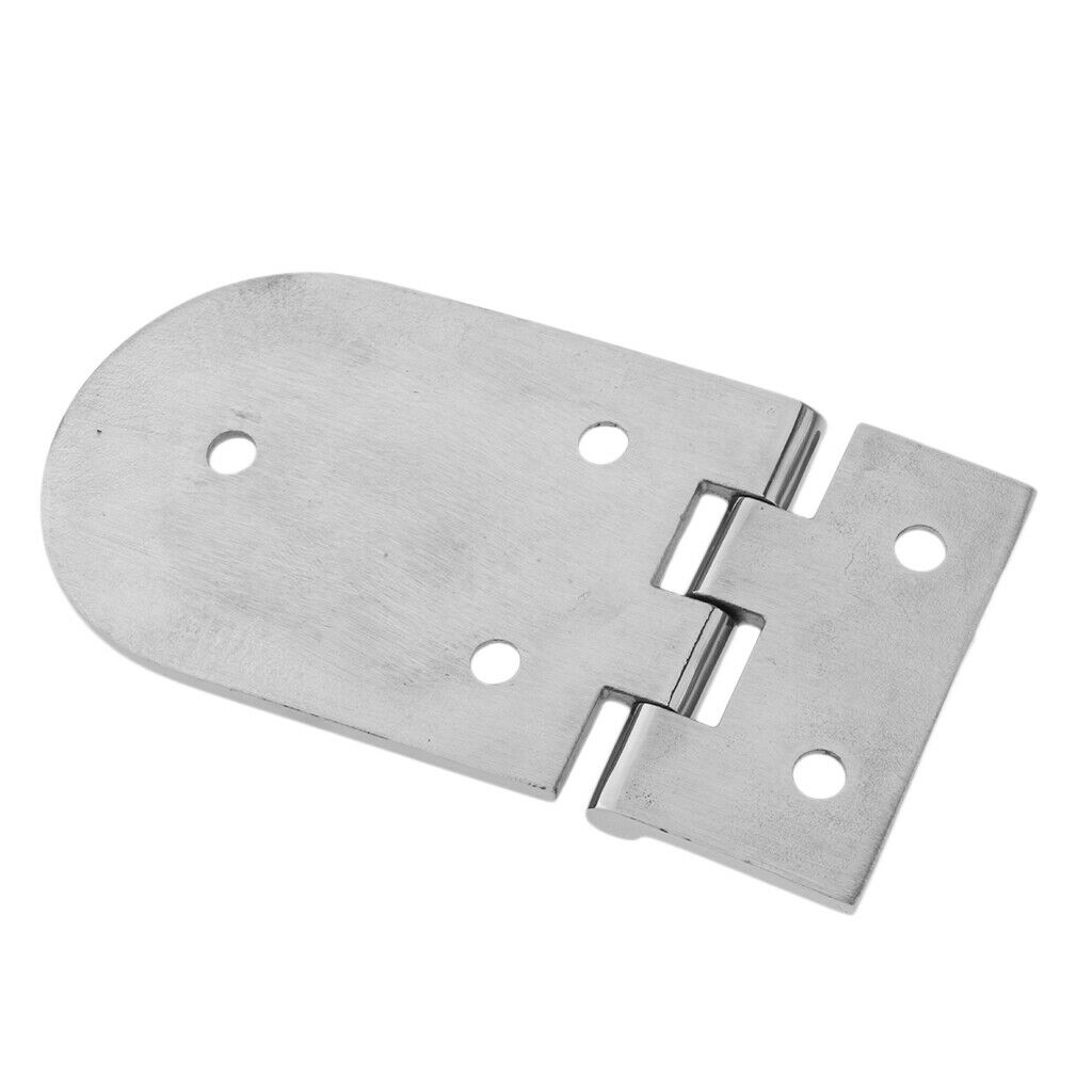Short Round Side Marine 316 Stainless Steel Boat Door Hatch Hinge 127 x 65mm
