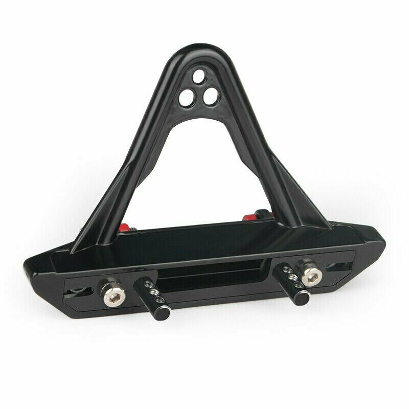 For Axial SCX24 C10 Deadbolt JLU Metal Front Bumper w/ Shackle Aluminum Alloy