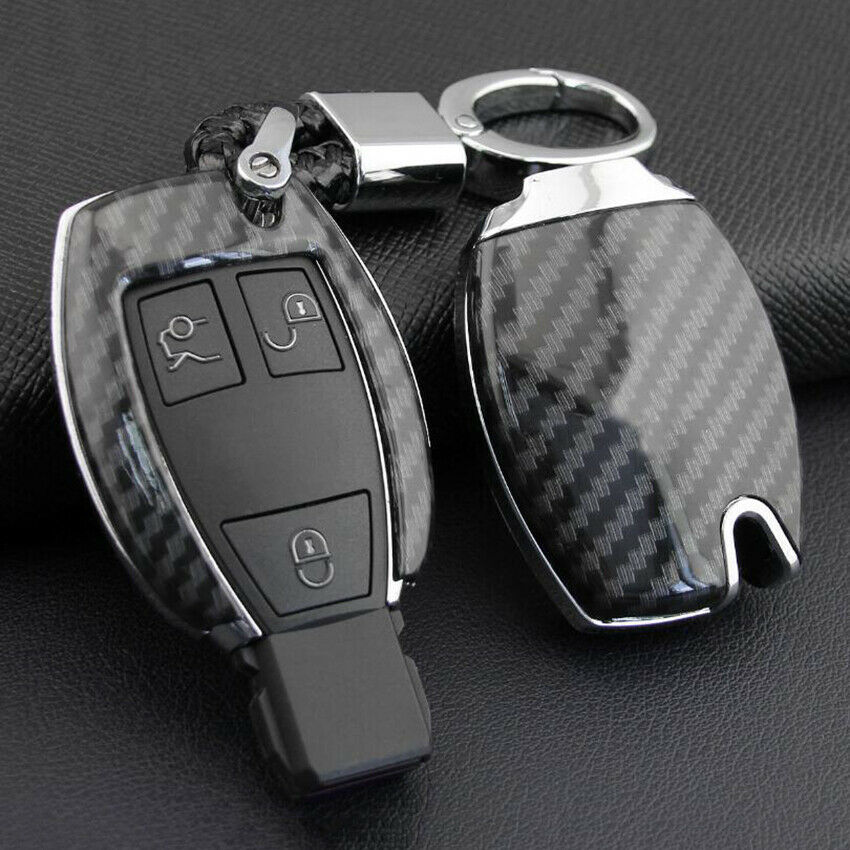 Carbon Fiber Car Key Fob Chain Ring  For Mercedes W205 W212 X253 W166 X204 X166