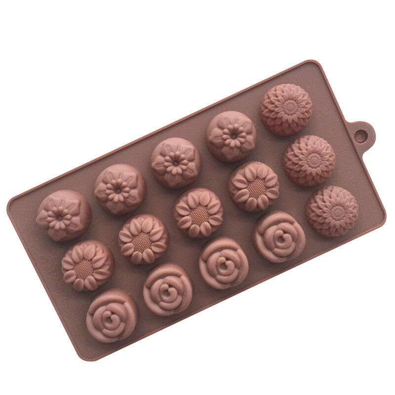 Cavity Silicone Flower Rose Chocolate Cake Soap Mold Baking Ice Tray Mou.l8