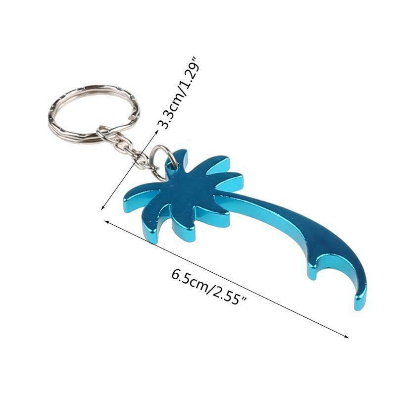 Aluminum Beer Bottle Opener Keychain Palm Tree Mini Bottle Opener Keys Collector