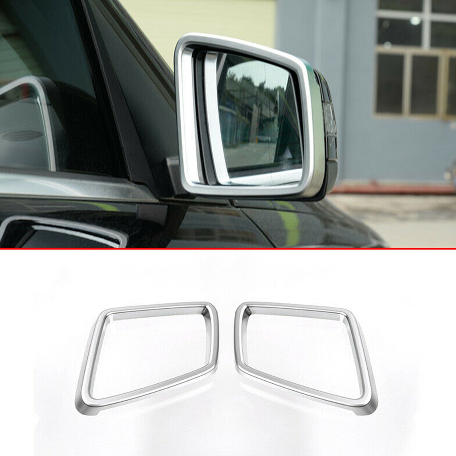 ABS Rearview Mirror Frame Cover For Benz ML GL GLE GLS Class W166 X166 2013-2019