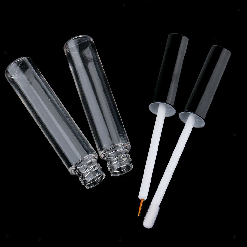 of 3 Mascara Growth Castor Oil Liquid Lip Gloss Eyeliner Tubes Vials 10ml
