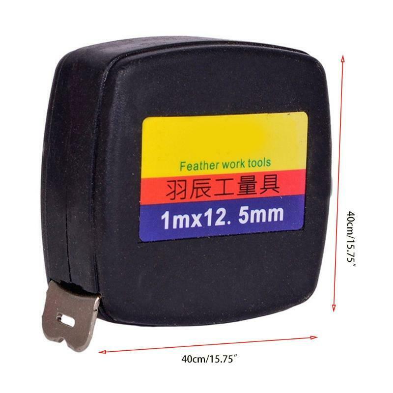 1m Retractable Ruler Steel Tape Measure Mini Pocket Measuring Tool Portbale
