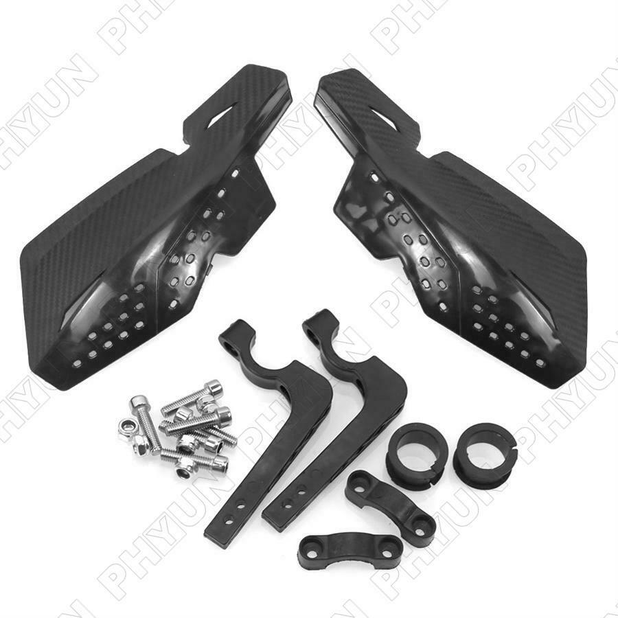 Carbon Fiber Look Motorcycle Hand Guards Handguard Protector 7/8 " Universal 2x
