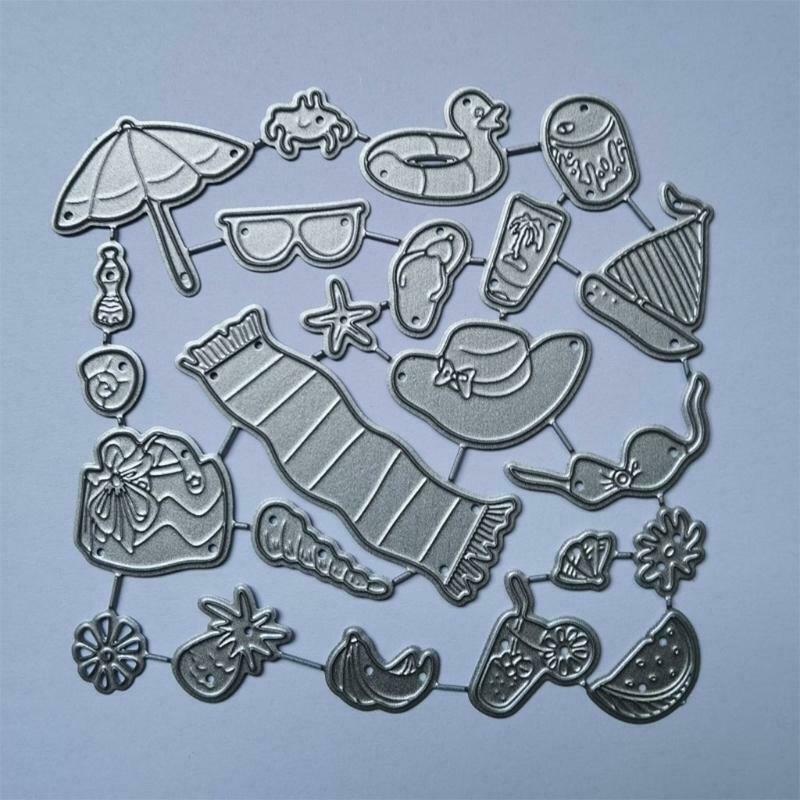 Craft Card Making Embossing Stencil DIY Printing Carbon Steel Mould for Beach