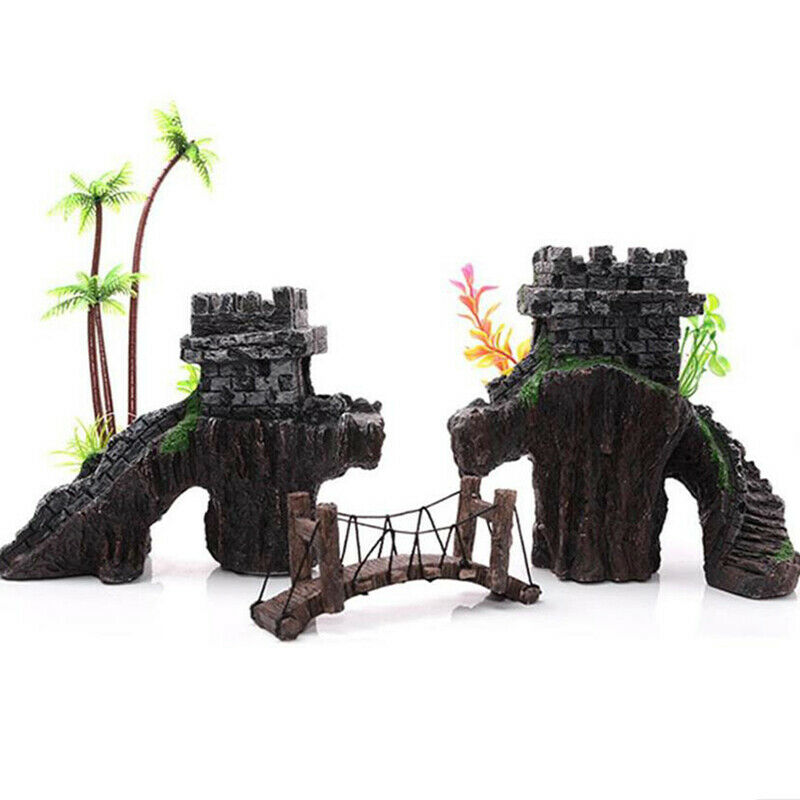 1PC Bridge Decoration for Aquarium Ornaments Fish Tank Landscape Curved BridDEAU