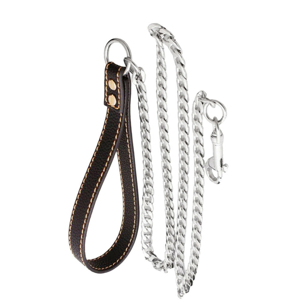 Dog Chain Leather for Small Medium Large Breeds - Obedience Training Slip Collar