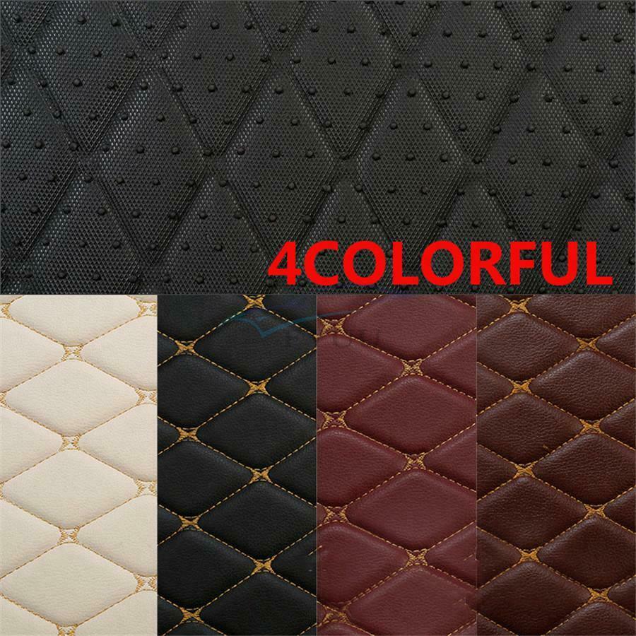 4 Pieces PU Leather Car Stylish Floor Mats Front&Rear Interior Mat Carpet Liner