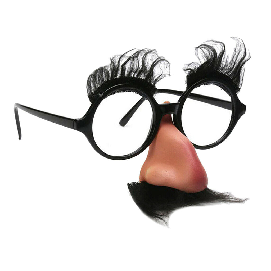 Halloween Glasses Big Nose Black Mustache Eyebrow Eyeglasses Party Photo Props