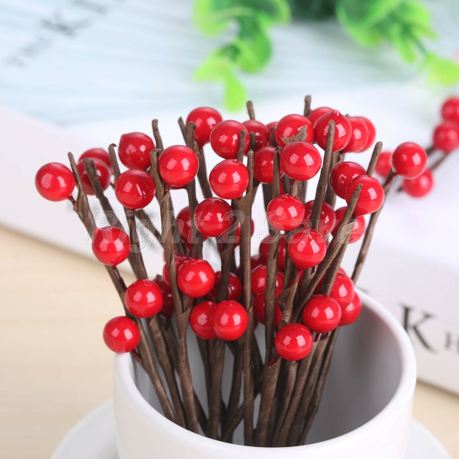 10Pcs Artificial Berry Bacca Bouquet Decoration DIY Crafts Simulation Flowers
