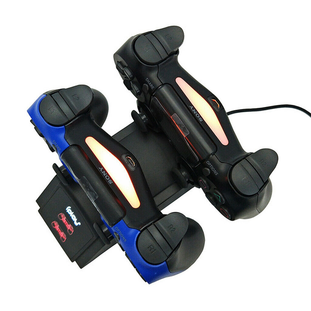 For PS4 Controller Charger Charging Dock Station Dual USB Fast Charging Stand &