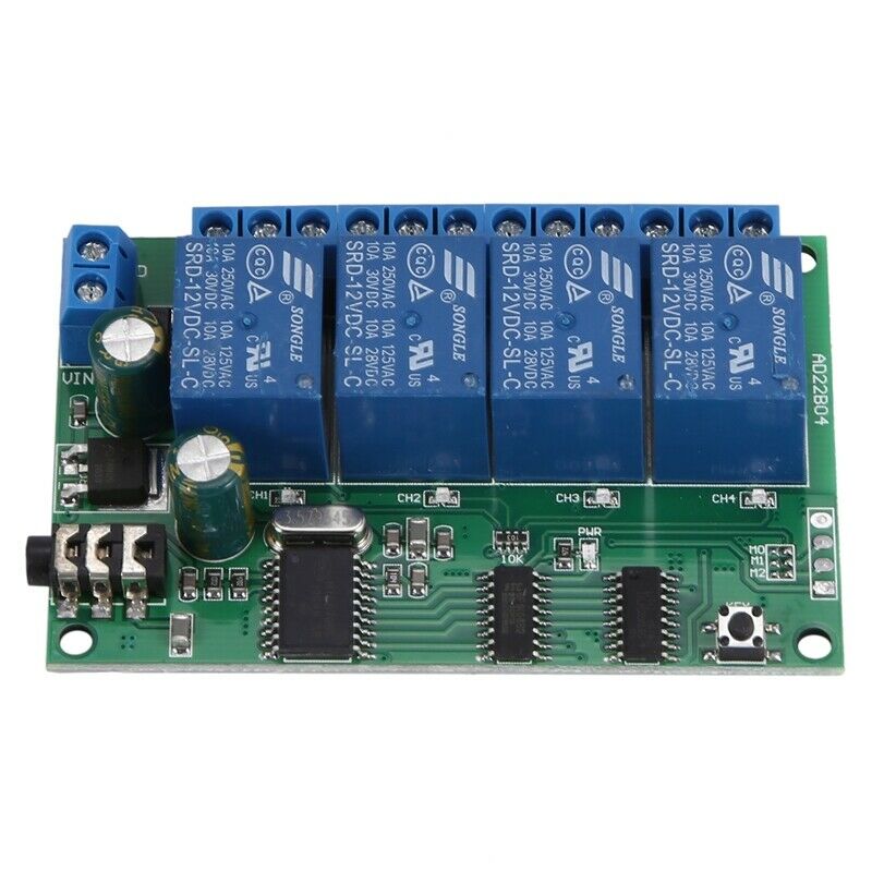 AD22B04 4 CH DTMF MT8870 Audio Decoder Smart Home Relay Controller Voice PhoneY8