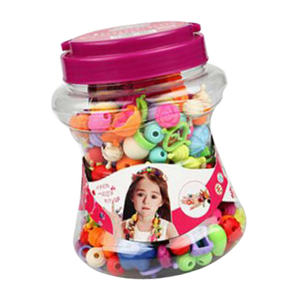 220pcs   Beads Set Snap Beads for Girls Toddlers Creative DIY Jewelry Set Toys