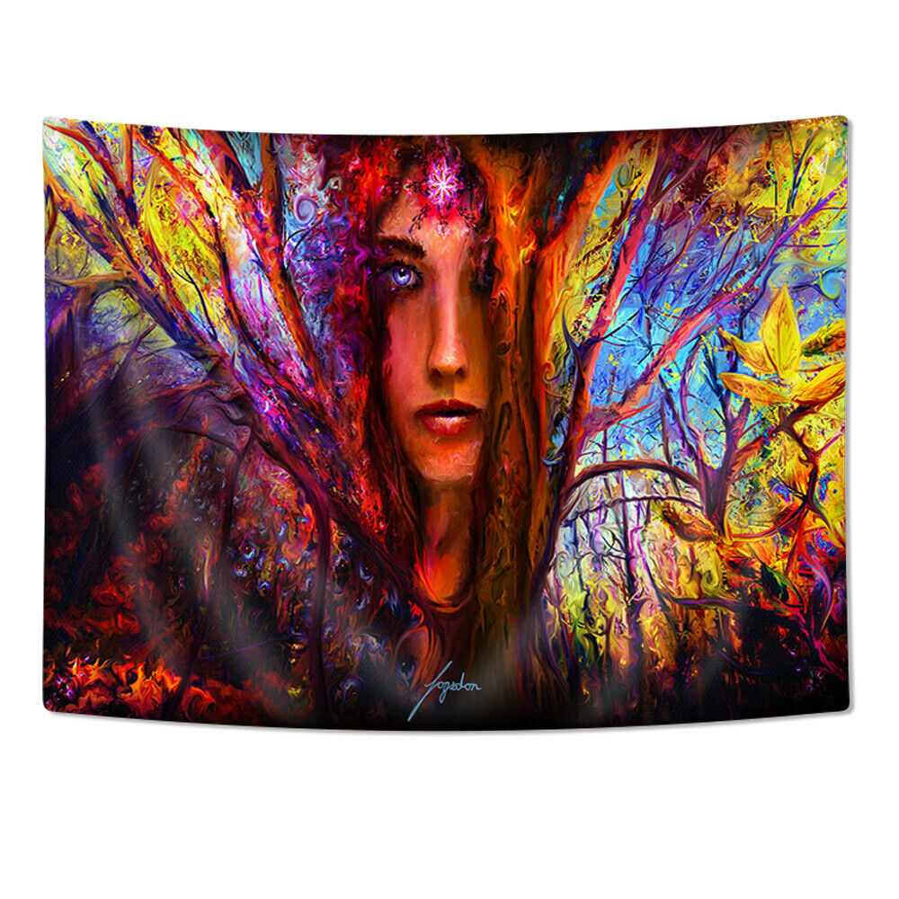 36x24" Creative Forest Goddess Tapestry Wall Hanging Blanket Wall Art