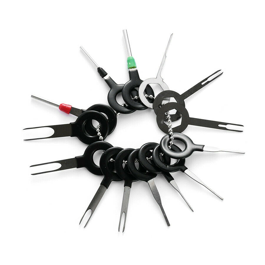 14Pcs Universal Car Wiring Connector Pin Extractor Puller Terminal Removal Tools