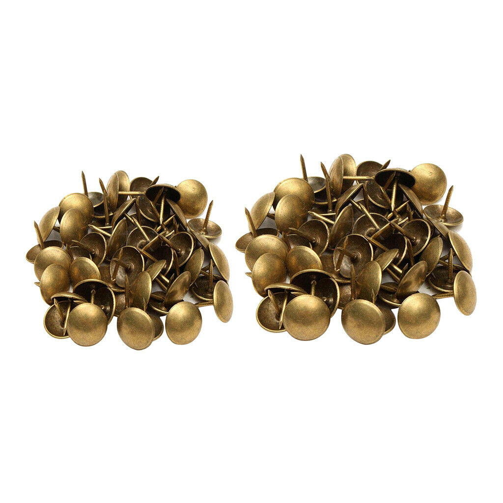 200Pcs Round Head Upholstery Nails Tacks Decorative Thumb Safa Tacks